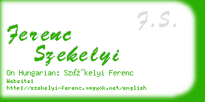 ferenc szekelyi business card